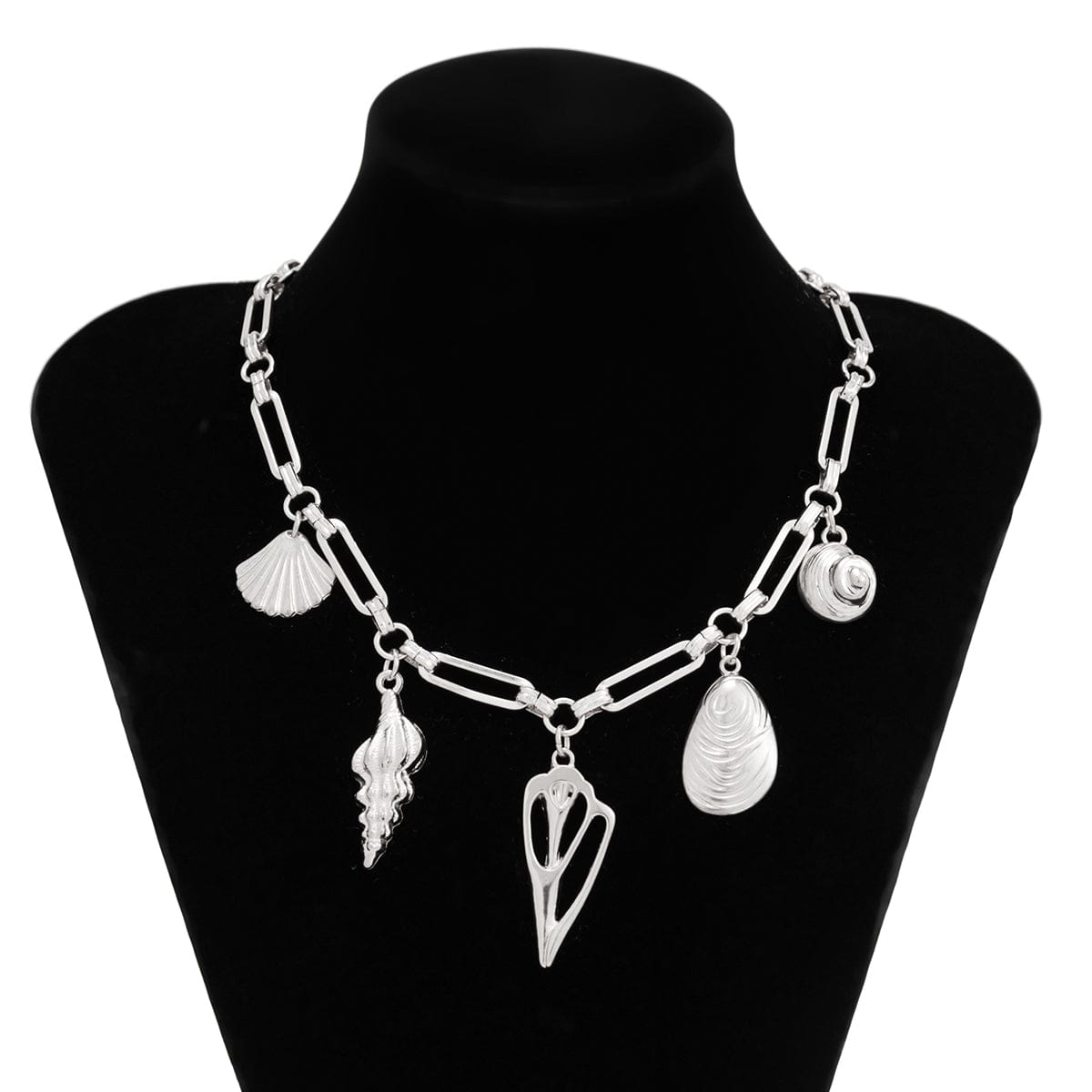 Boho Conch Shell Hollow Pattern Pendant Necklace - ArtGalleryZen