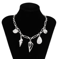 Thumbnail for Boho Conch Shell Hollow Pattern Pendant Necklace - ArtGalleryZen