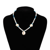 Thumbnail for Boho Conch Starfish Turtle Charm Crystal Beaded Necklace - ArtGalleryZen