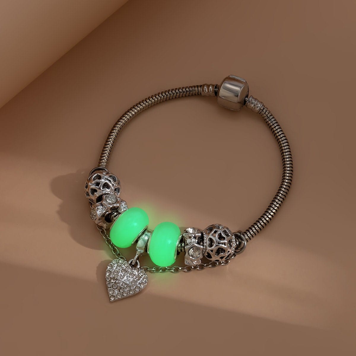 Buy Carina Sterling Silver Green Murano Glass Charm Pandora Bracelet for  Women Girls at Amazon.in