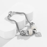 Thumbnail for Boho CZ Inlaid Heart Charm Luminous Glow In The Dark Bracelet - ArtGalleryZen