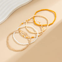 Thumbnail for Boho Dainty Layered Crystal Seed Beaded Anklet Set - ArtGalleryZen