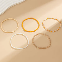 Thumbnail for Boho Dainty Layered Crystal Seed Beaded Anklet Set - ArtGalleryZen