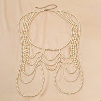 Thumbnail for Boho Dainty Layered Gold Silver Tone Pearl Waist Chain Body Chain