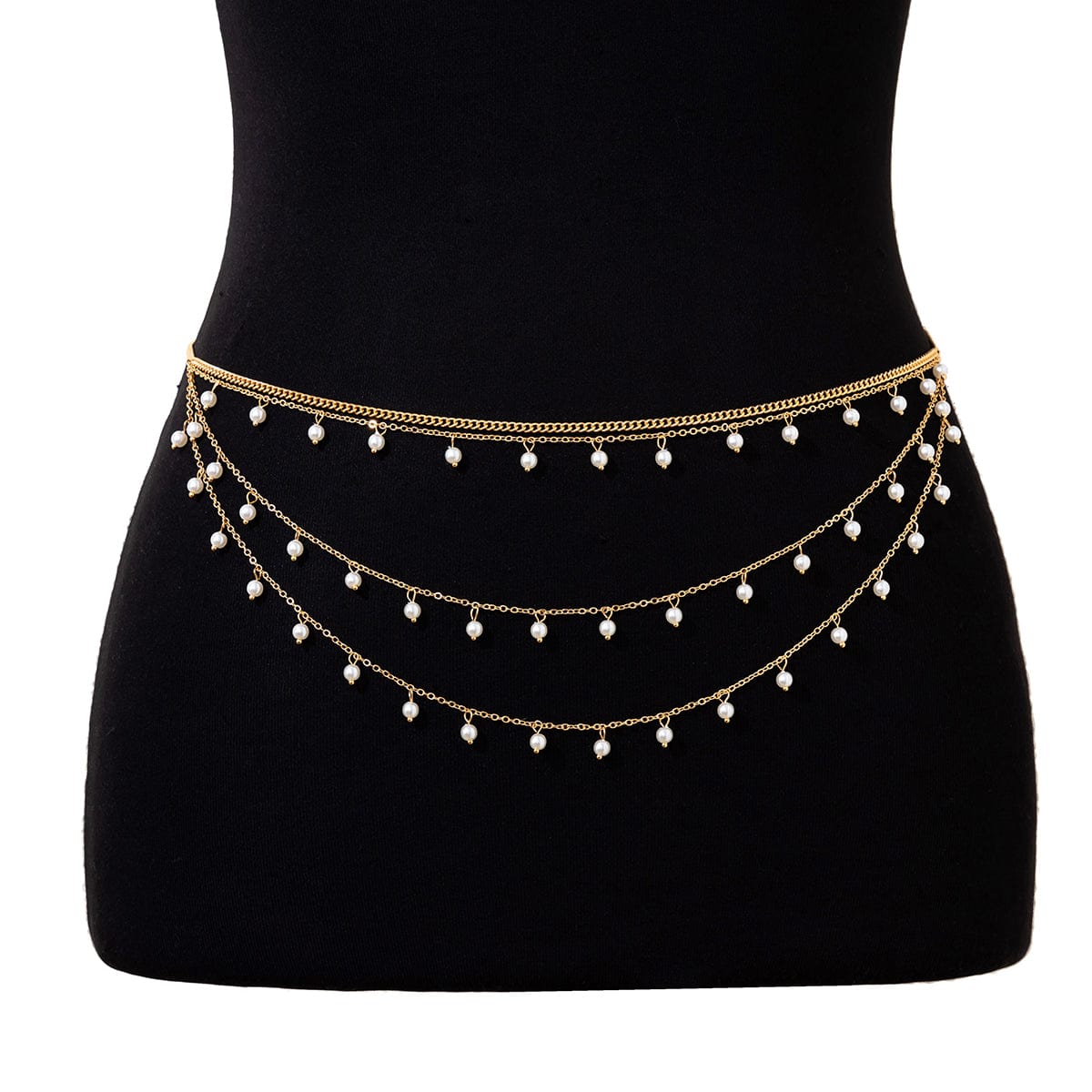 Boho Dainty Layered Pearl Tassel Waist Chain - ArtGalleryZen