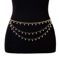 Thumbnail for Boho Dainty Layered Pearl Tassel Waist Chain - ArtGalleryZen