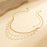 Thumbnail for Boho Dainty Layered Pearl Tassel Waist Chain - ArtGalleryZen