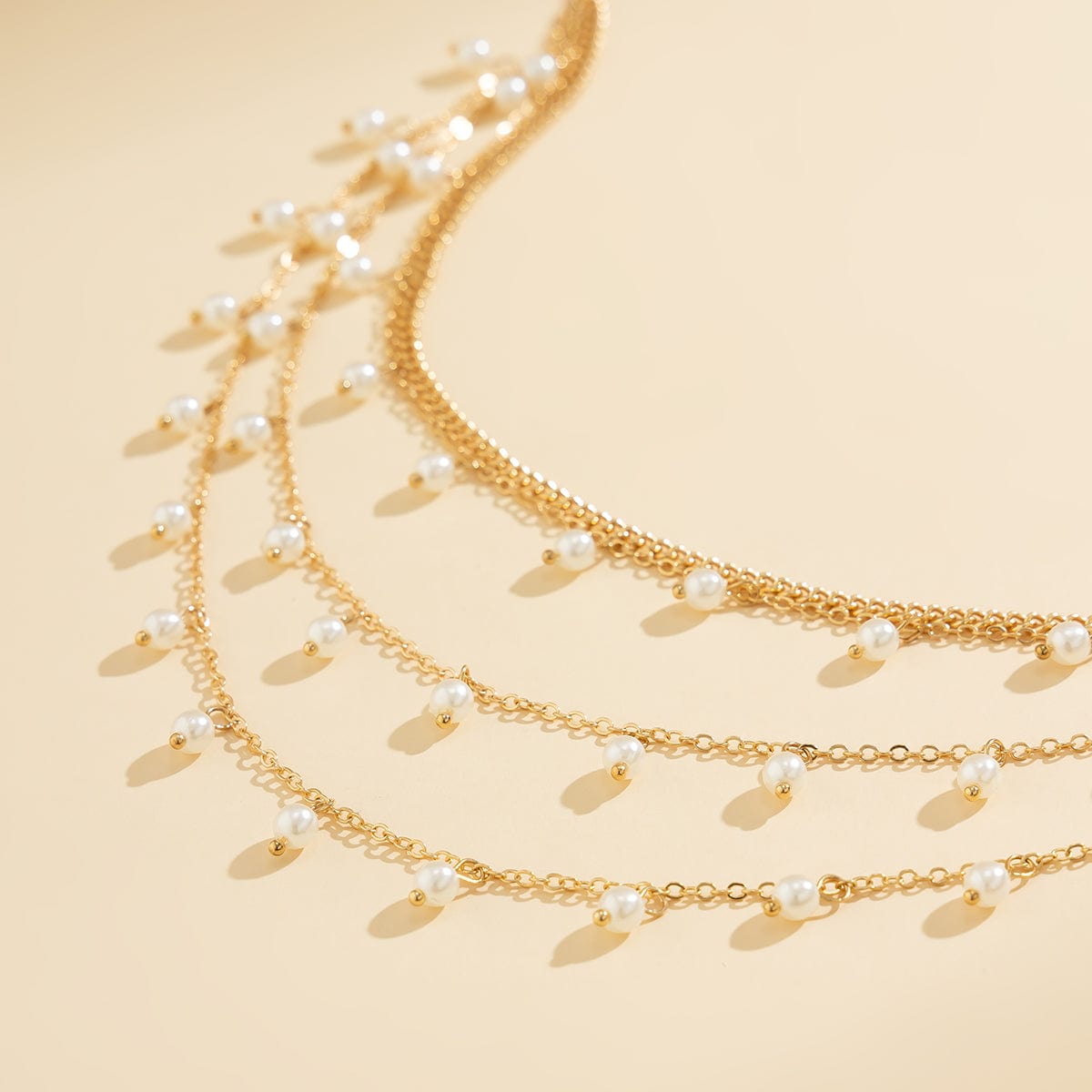 Boho Dainty Layered Pearl Tassel Waist Chain - ArtGalleryZen