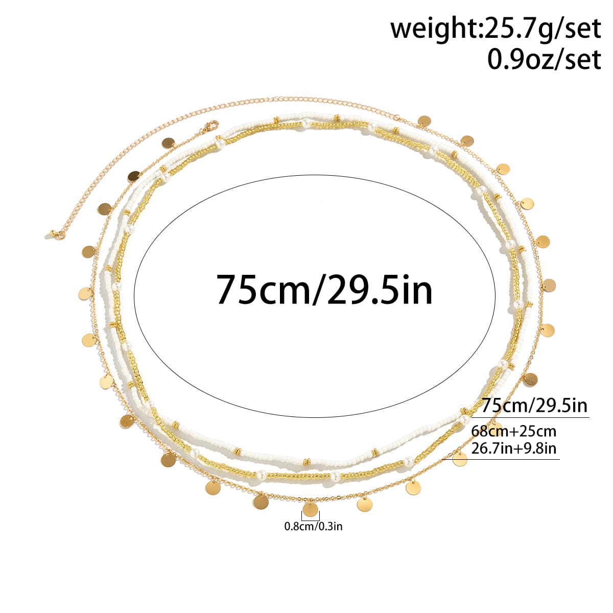 Boho Dainty Layered Sequin Tassel Beaded Belly Chain Set - ArtGalleryZen