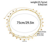 Thumbnail for Boho Dainty Layered Sequin Tassel Beaded Belly Chain Set - ArtGalleryZen