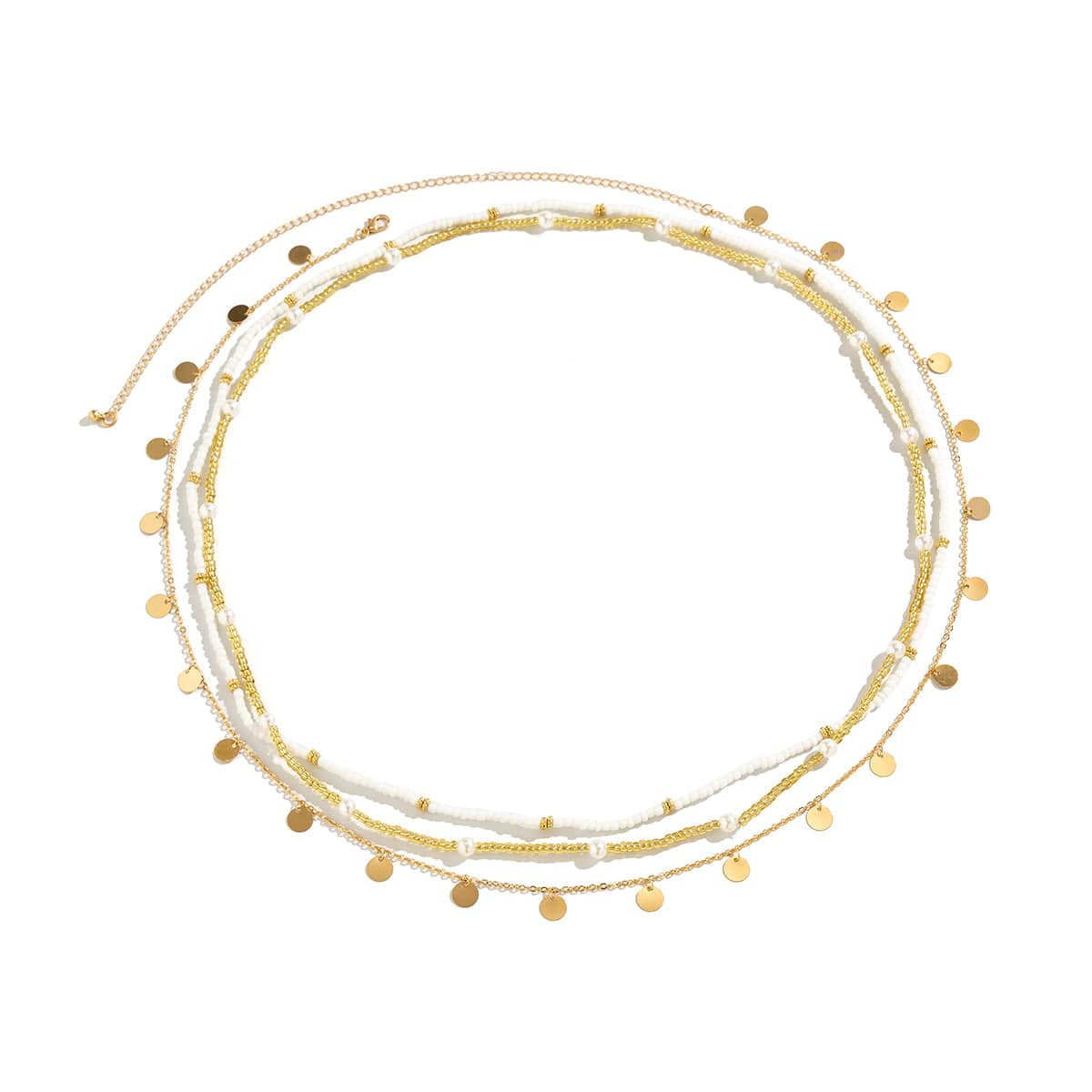 Boho Dainty Layered Sequin Tassel Beaded Belly Chain Set - ArtGalleryZen