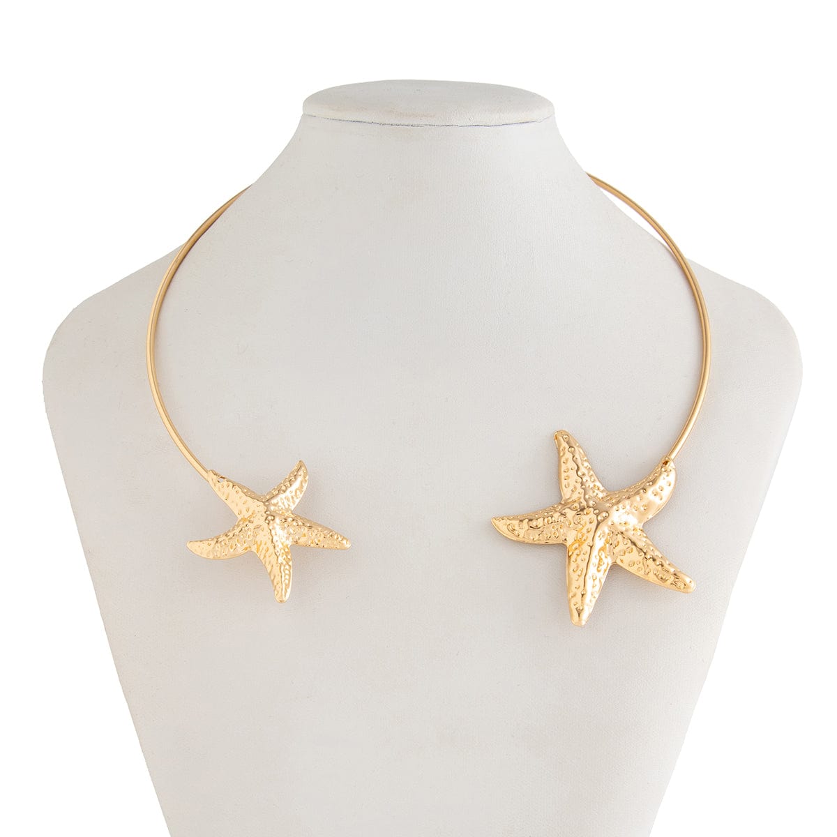 Boho Gold Silver Plated Starfish Collar Necklace - ArtGalleryZen