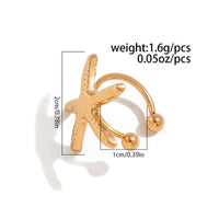 Thumbnail for Boho Gold Silver Plated Starfish Ear Cuff Earring - ArtGalleryZen
