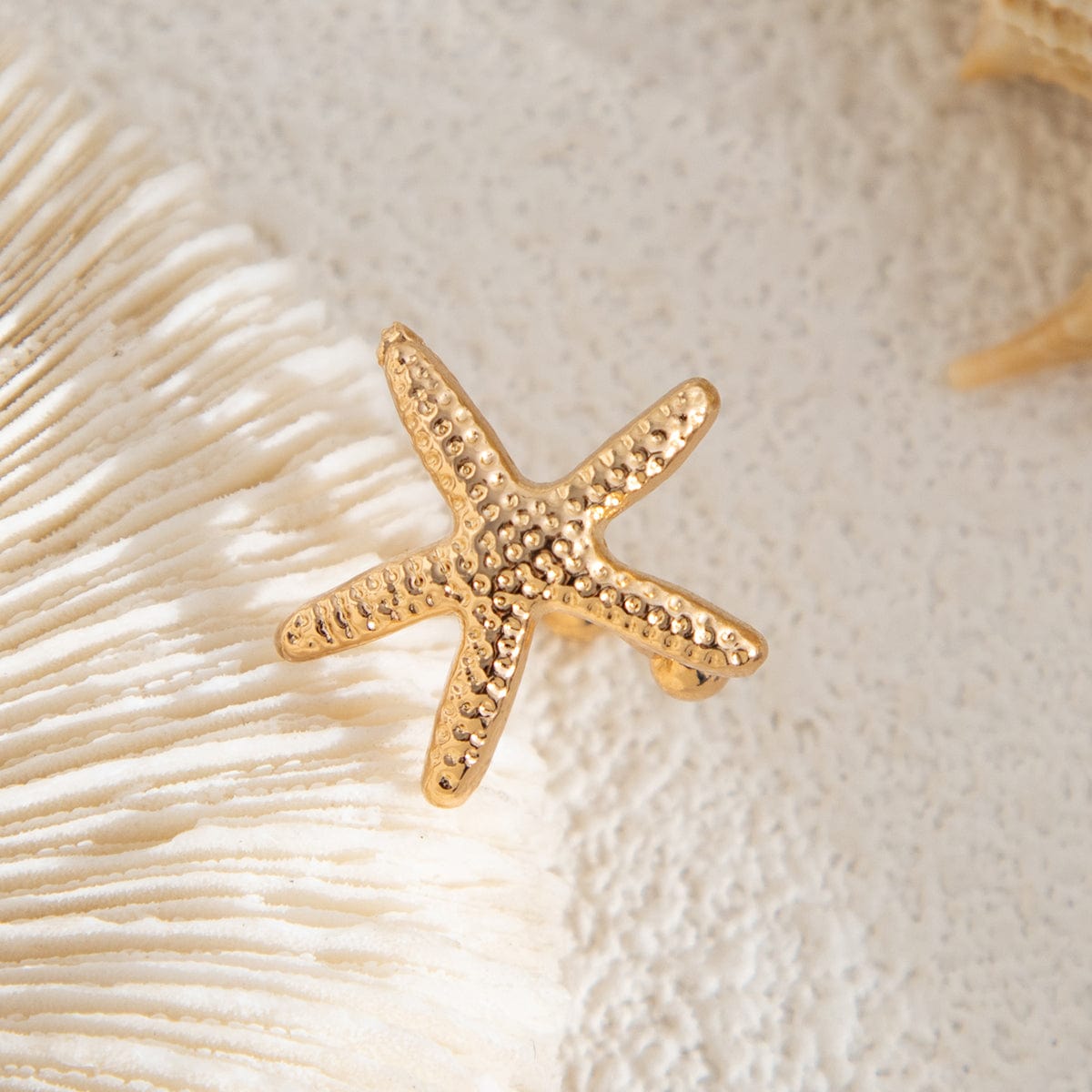 Boho Gold Silver Plated Starfish Ear Cuff Earring - ArtGalleryZen