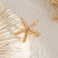 Thumbnail for Boho Gold Silver Plated Starfish Ear Cuff Earring - ArtGalleryZen