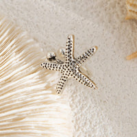 Thumbnail for Boho Gold Silver Plated Starfish Ear Cuff Earring - ArtGalleryZen