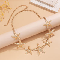 Thumbnail for Boho Gold Silver Plated Starfish Waist Chain - ArtGalleryZen