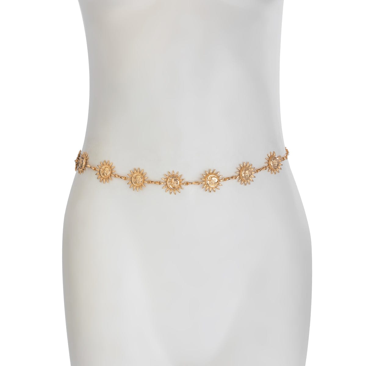 Boho Gold Silver Plated Sun Moon Waist Chain