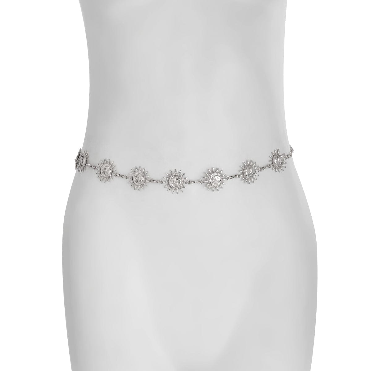 Boho Gold Silver Plated Sun Moon Waist Chain