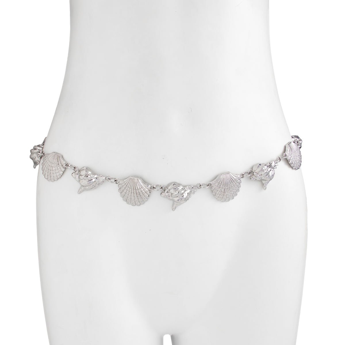 Boho Gold Silver Tone Conch Shell Waist Chain - ArtGalleryZen