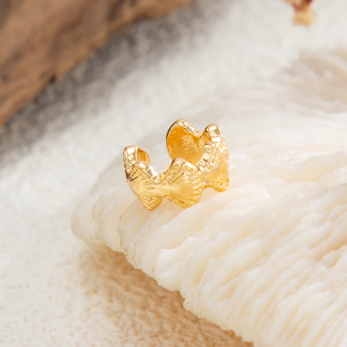 Boho Gold Silver Tone Shell Ear Cuff Earring - ArtGalleryZen