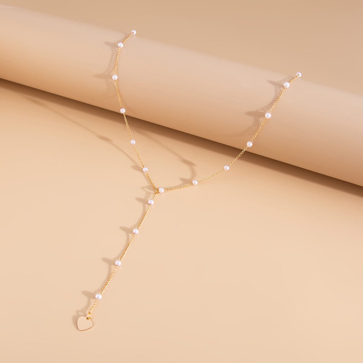 Boho Heart Charm Pearl Waist Chain