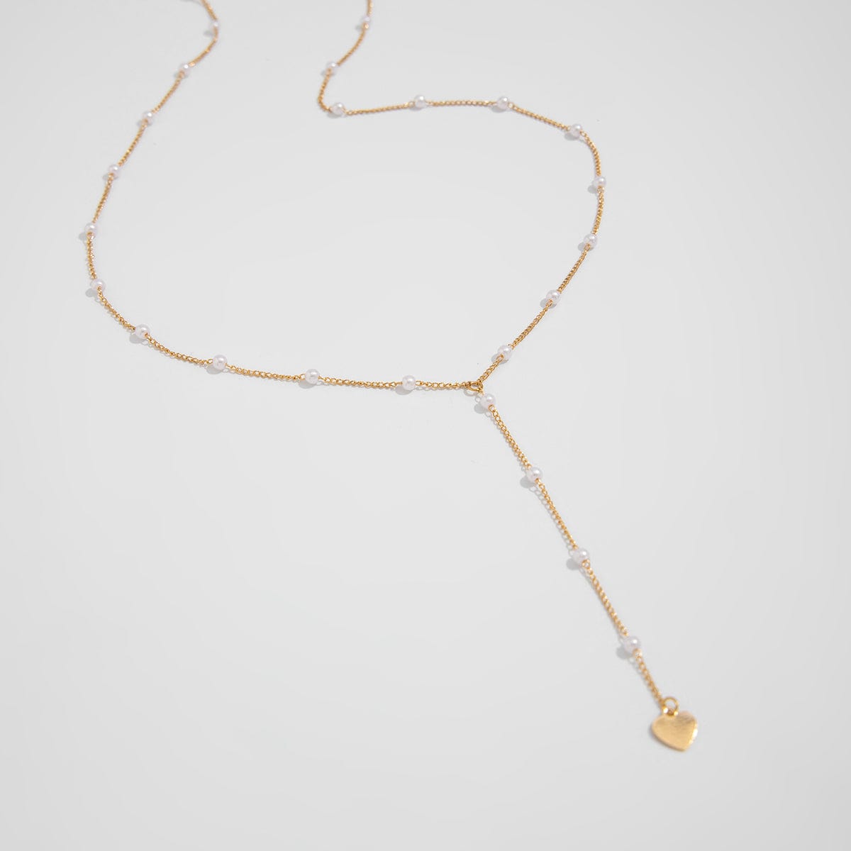 Boho Heart Charm Pearl Waist Chain