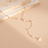 Thumbnail for Boho Heart Charm Pearl Waist Chain