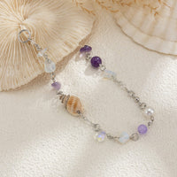 Thumbnail for Boho Irregular Crystal Stone Conch Pearl Chain Hair Braids Ring - ArtGalleryZen