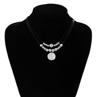 Thumbnail for Boho Irregular Pearl Pendant Wax Cord String Necklace - ArtGalleryZen