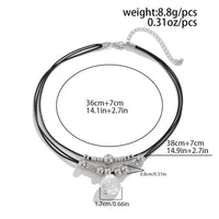 Thumbnail for Boho Irregular Pearl Pendant Wax Cord String Necklace - ArtGalleryZen