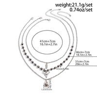 Thumbnail for Boho Layered Bull Boot Cowboy Hat Charm Ball Chain Necklace Set - ArtGalleryZen