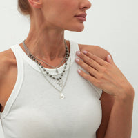 Thumbnail for Boho Layered Bull Boot Cowboy Hat Charm Ball Chain Necklace Set - ArtGalleryZen