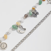 Thumbnail for Boho Layered Butterfly Sun Moon Star Charm Turquoise Stone Bag Chain - ArtGalleryZen
