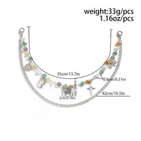 Thumbnail for Boho Layered Butterfly Sun Moon Star Charm Turquoise Stone Bag Chain - ArtGalleryZen
