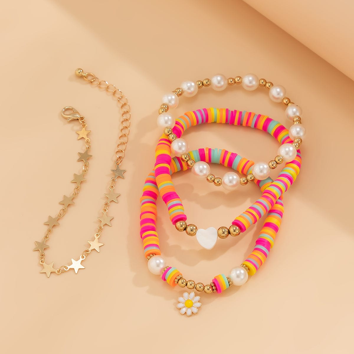 Layered Separable Colorful Boho Summer Bracelets Set for Women Trendy  Imitation Pearl Beads Hand Chain 2023 Fashion Jewelry Gift