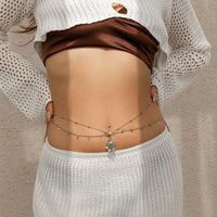 Thumbnail for Boho Layered Crystal Inlaid Turquoise Sequin Tassel Navel Piercing Waist Chain