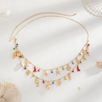 Thumbnail for Boho Layered Evil Eye Conch Turtle Starfish Tassel Belly Chain - ArtGalleryZen