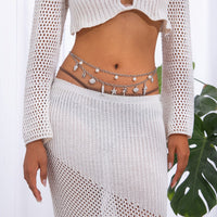 Thumbnail for Boho Layered Goldfish Coconut Tree Starfish Tassel Waist Chain - ArtGalleryZen