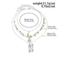 Thumbnail for Boho Layered Healing Crystal Sun Moon Pendant Turquoise Stone Necklace Set - ArtGalleryZen