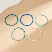 Thumbnail for Boho Layered Ocean Style Crystal Beaded Stackable Anklet Set