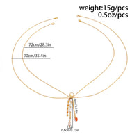 Thumbnail for Boho Layered Pearl Crystal Stone Tassel Bikini Body Chain - ArtGalleryZen