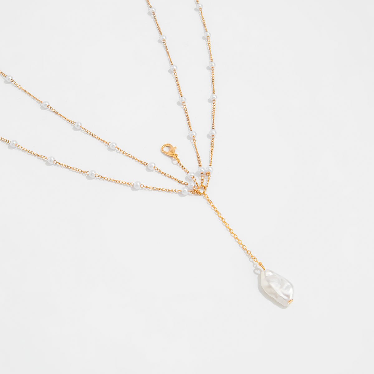 Boho Layered Pearl Pendant Bikini Body Chain - ArtGalleryZen