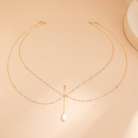 Thumbnail for Boho Layered Pearl Pendant Bikini Body Chain - ArtGalleryZen