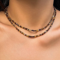 Thumbnail for Boho Layered Seed Bead Necklace Set - ArtGalleryZen