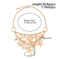 Thumbnail for Boho Layered Starfish Pearl Natural Conch Charm Necklace Bracelet - ArtGalleryZen