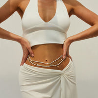 Thumbnail for Boho Layered Starfish Pendant Seed Beaded Waist Chain Set - ArtGalleryZen