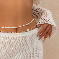 Thumbnail for Boho Layered Starfish Turtle Crystal Seed Beaded Belly Chain Set