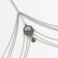 Thumbnail for Boho Layered Turquoise Relief Pattern Charm Elastic Thigh Leg Chain - ArtGalleryZen