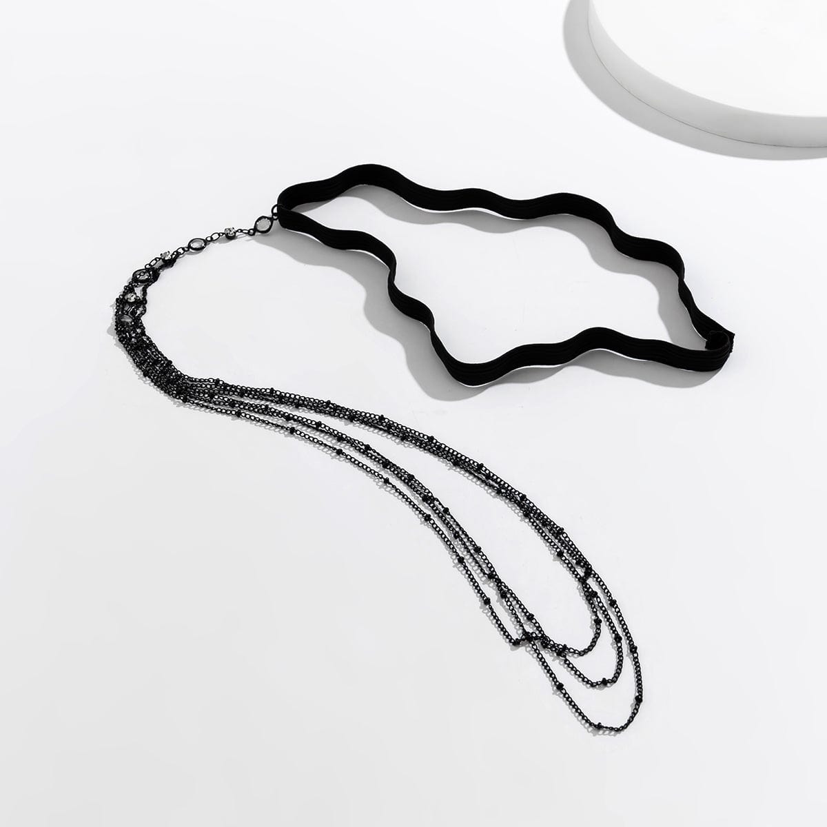 Boho Layering Rhinestone Inlaid Elastic Saturn Thigh Leg Chain - ArtGalleryZen